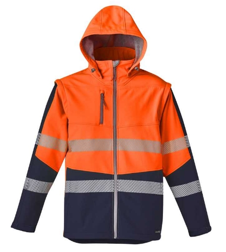 Picture of Syzmik, Unisex Streetworx 2 in 1 Stretch Softshell Taped Jacket